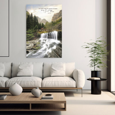 «My Soul Longs For You I», art contemporain, paysage de cerf abstrait