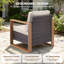 Ensemble de conversation d'extérieur 6 pièces avec fauteuils pivotants et table de foyer carrée en osier pour 7 personnes avec fauteuils Palomares-2070939227-2070939225