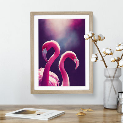 Two Flamingos - Framed Print
