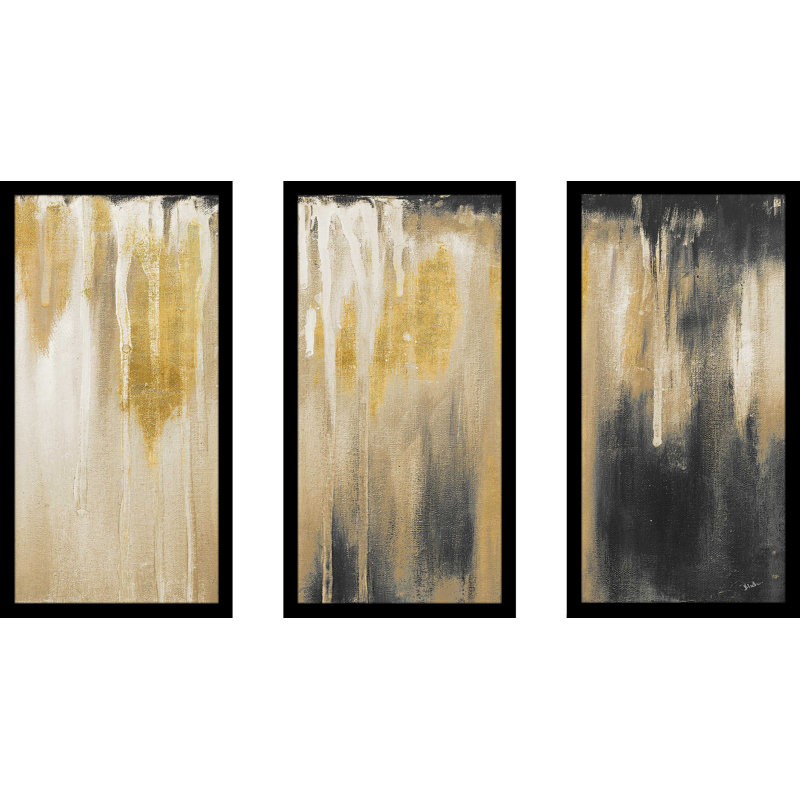 « gold paysage i », reproduction de peinture à l’acrylique à multiples images, L 40,5 po x H 25,5 po x P 1 po