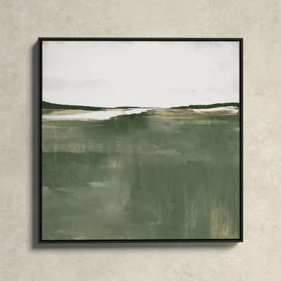Green Sea by Dauntsey Z - Floater Frame Print on Canvas