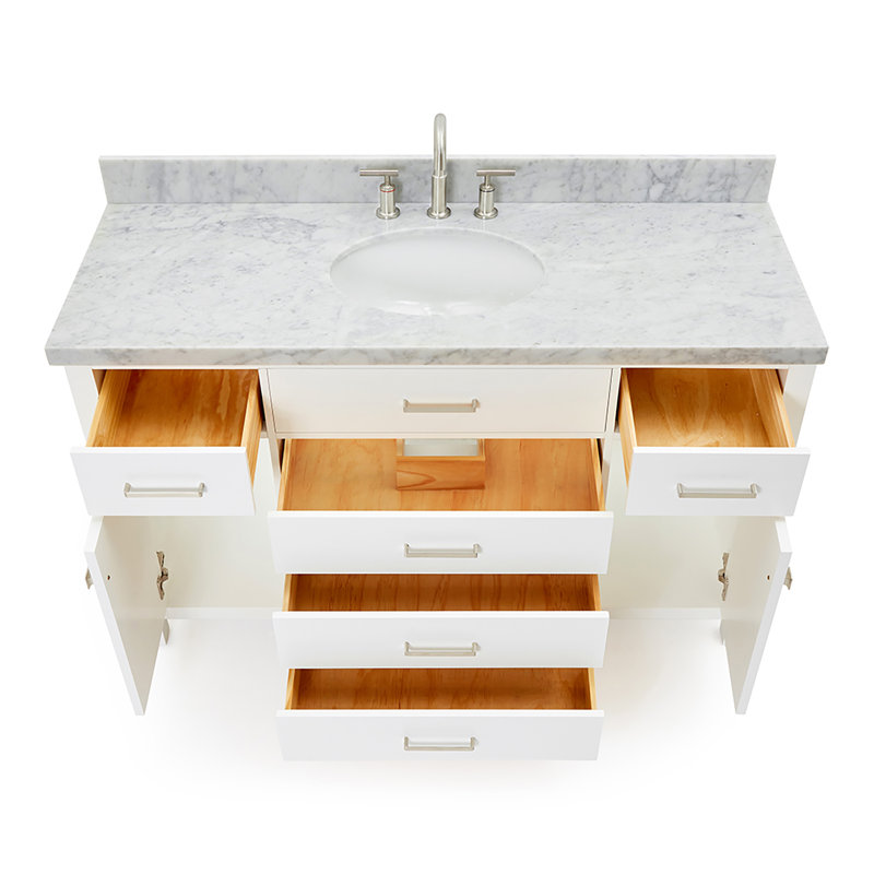 Ensemble de meuble-lavabo simple 55 po Macnair, Blanc