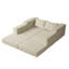 Ensemble de canapé modulaire 6 pièces Boneless Cloud avec revêtement en chenille et 4 coussins, peu encombrant.-1452605636