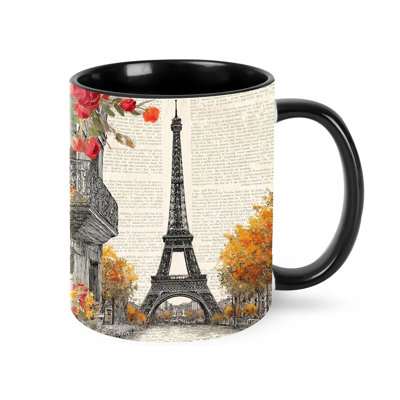 Paris Eiffel Tower Coffee Mug 11oz Funny Ceramic Cup Novelty Birthday and Holiday Gifts Microwave Office Home