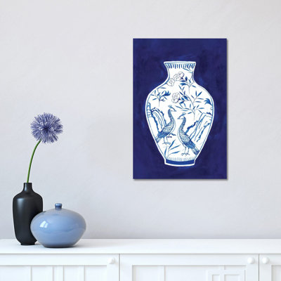 Indigo Porcelain Vase II 1 Piece Wall Art on Canvas