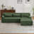 Chenille L-Shape Luxury Sectional Oversized Sofa,Mnimalist Design,Comfy Sleeper Couch For Living Room,Apartment&Reception Spaces,No Assembly Required-230679722-230679723