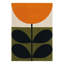 Hand Tufted Wool Floral Area Rug in Black/Green/Orange-599472367