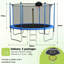 SENCHO GINSYTALIOR Round Backyard Trampoline with Safety Enclosure-2061218848