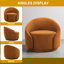 Fauteuil demi-tonneau pivotant rembourré Aunna-198877770