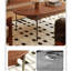 Table basse rétro en bois massif ovale