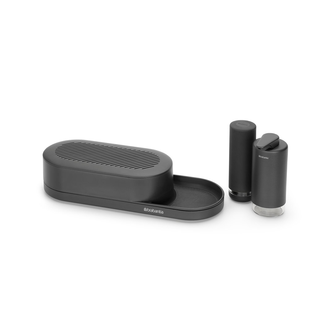 Brabantia Sinkstyle Organiser Set Of 3 - Organiser, Soap Dispenser And Soap Squeezer