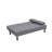 66.1 Inch Futon Sofa Bed, Comfortable Linen Futon Sofa Bed With 2 Pillows, Convertible Sofa Bed For Living Room, Gray