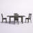 Katarina 4-Person Extendable Dining Set with Upholstered Slat Back Chairs 