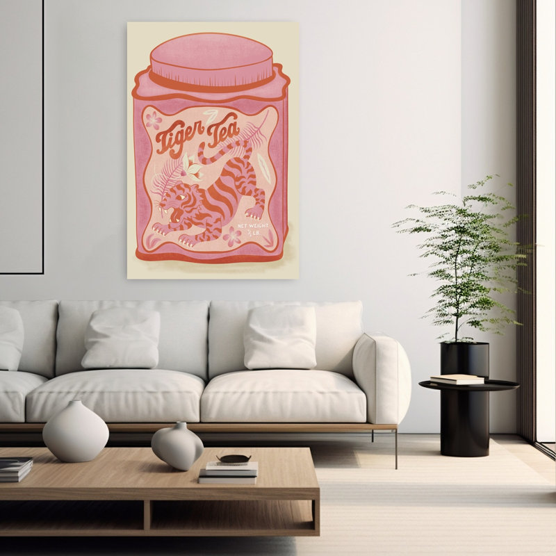 Art contemporain, art rétro de tigre, H 60 po x l 40 po