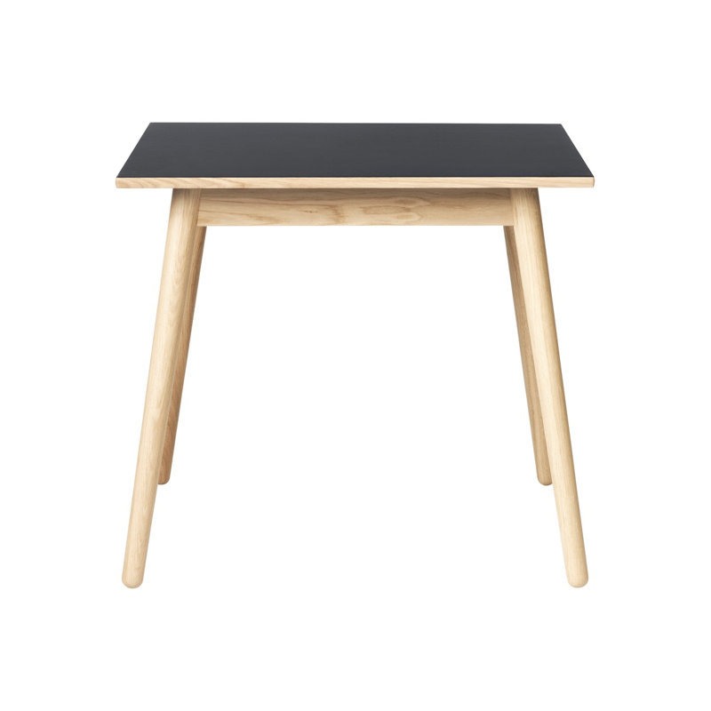 C35A Square Oak Dining Table, Black