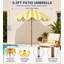 Parasol de plage d'extérieur portatif 6,5 pi, parasol pour plante