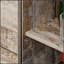 Buffet de cuisine autoportant rustique avec huche, porte de grange coulissante et rangement spacieux pour un décor de maison de campagne moderne
