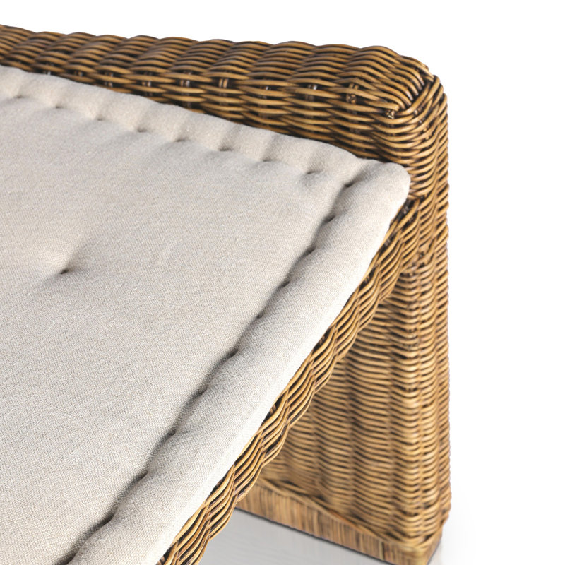 Senna Woven Dining Bench, 33" H x 72" W x 26.25" D