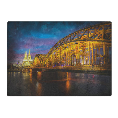 Tempered Glass Cologne Cathedral & the Hohenzollern Bridge Chopping Board