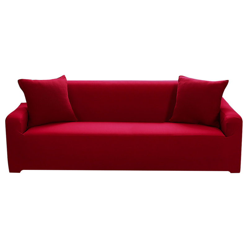 Housse pour canapé extensible 3 places, H 45 po x l 90 po x P 30 po, Mélange de polyester rouge