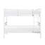 Lit simple superposé au-dessus, blanc, matériau en bois, lit superposé sécuritaire, rails, facile d'accès, sans fondation, chambres à coucher classiques, lit classique avec finition blanche, construction, accès de garde, sommier, bon pour 's-667391988-667391990