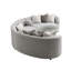 Canapé modulaire Ivria Boucle gris avec 9 coussins