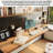Solid Wood L-shaped Desk with Pegboard-1800502956