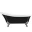 69" x 28" Clawfoot Soaking Fibreglass Bathtub-88987148-88987149