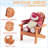 Kids Outdoor Wooden Adirondack Chair For Patio Garden Backyard Porch Pool
