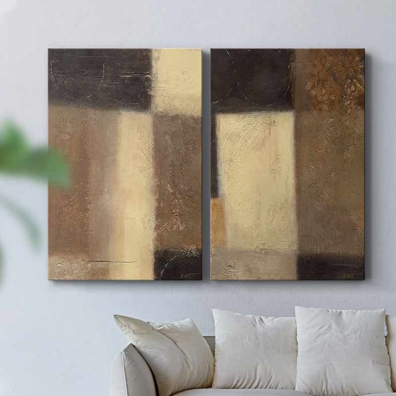 Toile tendue ivoire et onyx I-Premium Gallery - prête à être accrochée, H 18 po x l 24 po
