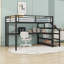 Lit mezzanine en métal avec bureau, escalier de rangement, lumières DEL et ports USB-1633172295-1852453839
