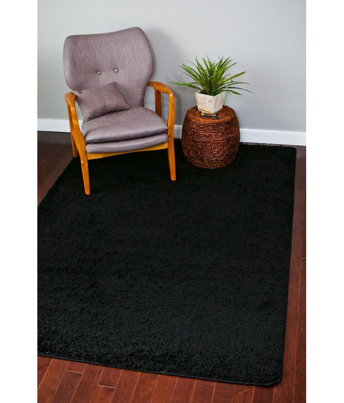 Tapis intérieur / extérieur noir Inamae, Rectangle de 5 pi x 7 pi
