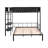 Metal Twin Over Full Bunk With Shelves & Grid Panel