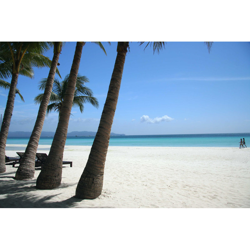 Beach Scene - Photographie sur toile tendue, H 32 po x l 48 po