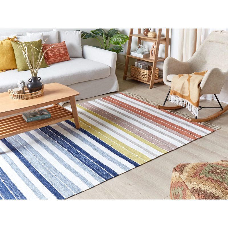 Waroona Striped Hand Woven Area Rug, Rectangle 140 x 200cm