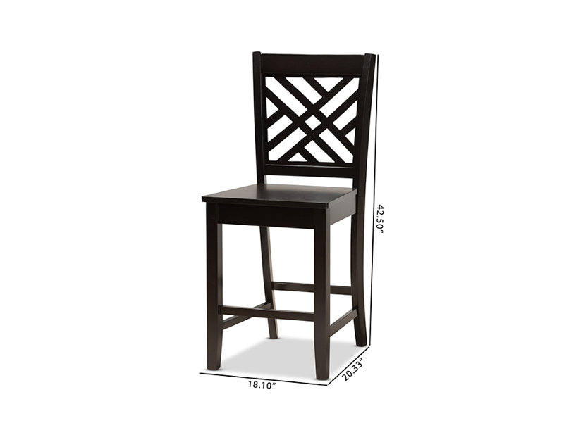 Tabouret de comptoir 24,2 po Britnie, Chêne brun foncé