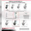 Ensemble de 4 roulettes en plastique thermoplastique