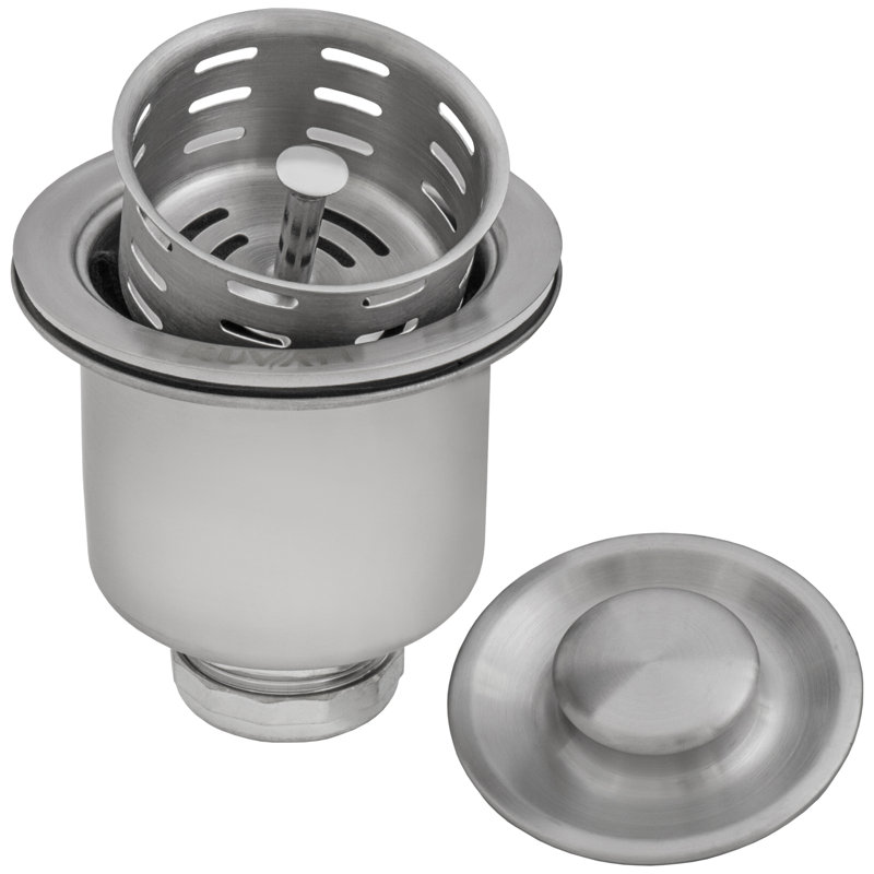 Crépine à drain profond pour éviers de cuisine Ruvati , Acier inoxydable