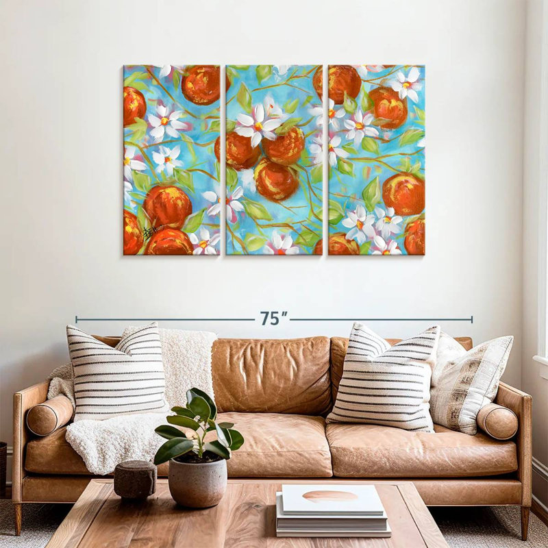 Yarlin Orange Blossoms, 36" H x 57" W