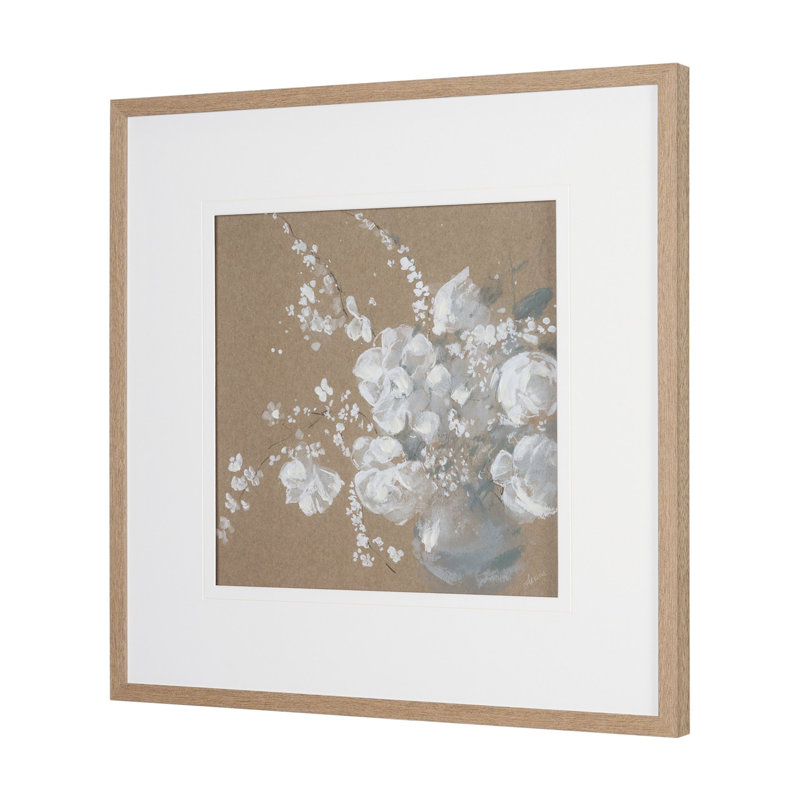 Visanda Flowers I By Studio, Estampe encadrée avec passe-partout Fleurs fraîc