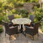 Avignon Mosaic Dining Table with 4 STOCKHOLM Chairs Garden Set-62748949