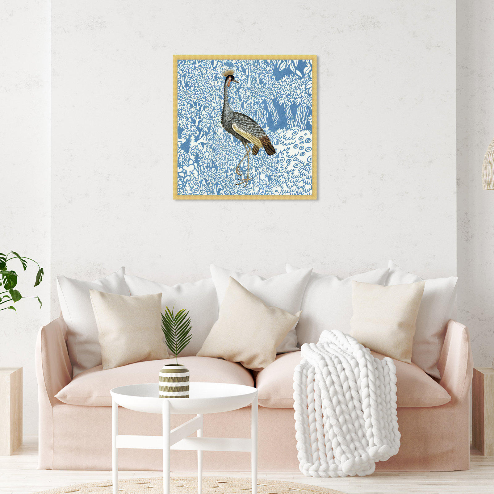 Bird Pose 2 by Oliver Gal, 32" H x 32" W x 0.5" D, Gold