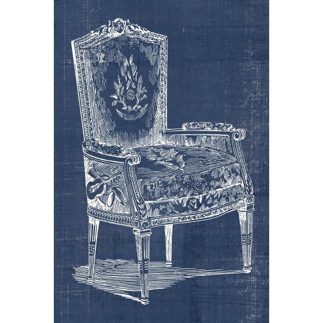 Leinwandbild Antique Chair Blueprint I