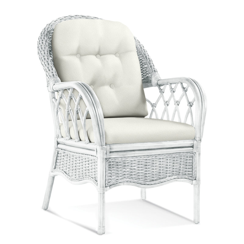 Everglade Upholstered Arm Chair, Gray Sugar Performance; 0863-84, Frost White