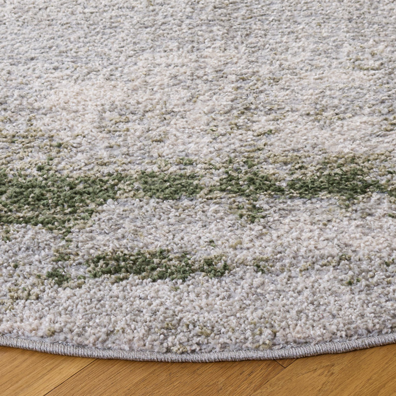 Wave Performance Abstract Indoor Rug, Round 6'7"