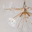Dandelion 4-Light Glass Starburst Sunburst Ceiling Light Sputnik Semi Flush Mount
