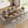 Lempres 62.9'' to 94.4'' Extendable Dining Tables for 6 to 12 -  Wooden rectangular dining table，Walnut