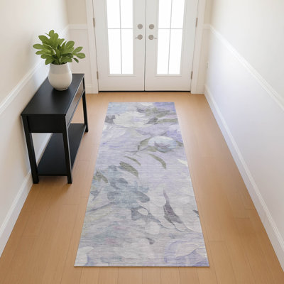 Tapis floral intérieur / extérieur lavable à la machine Jenning ACN2264