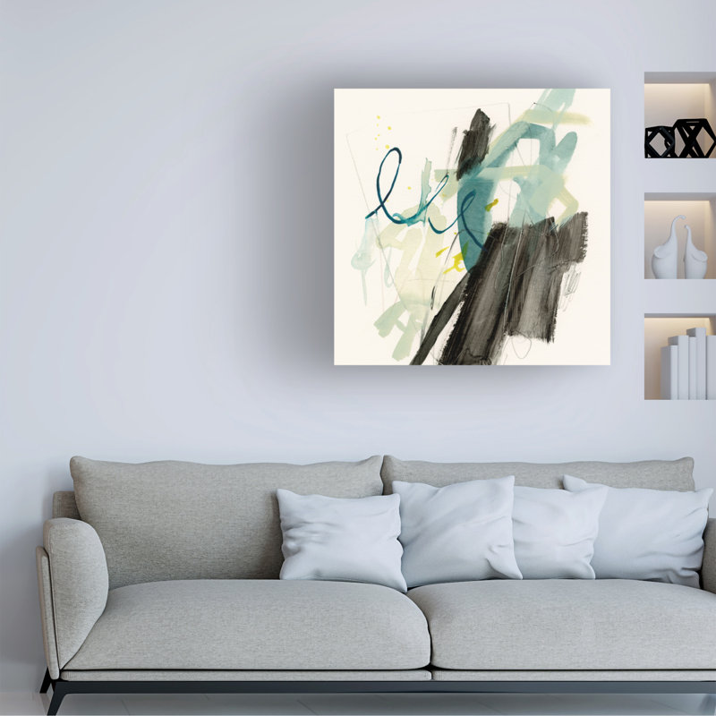 «Seafoam and Slate II» par Victoria Barnes, impression sur toile tendue, H 24 po x l 24 po x P 2 po