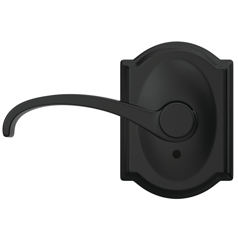 Custom Whitney Non-Turning Lever with Camelot Trim, Matte Black
